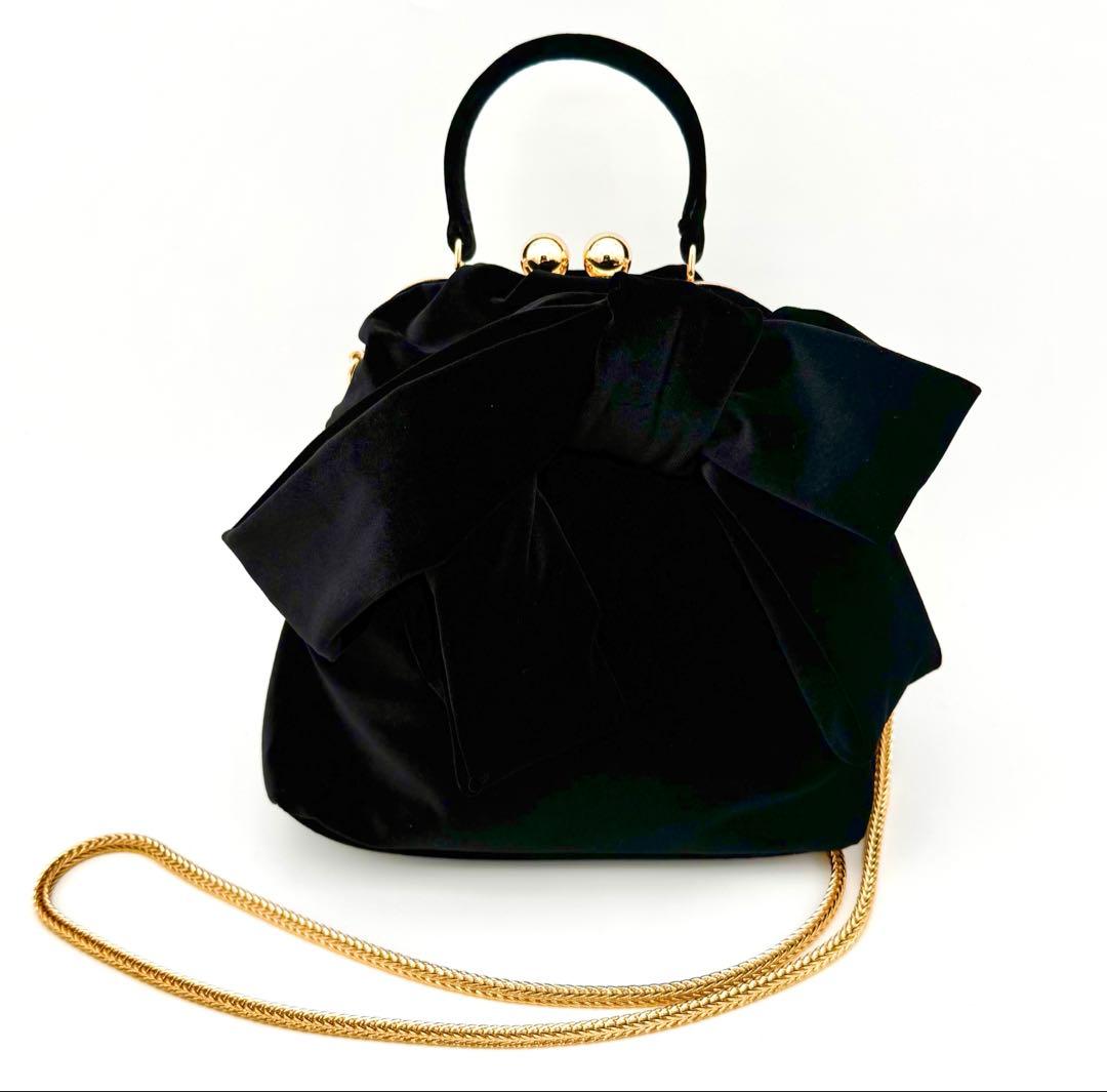 JENNE ジェンヌ パリジェンヌ ベロアリボンバッグ JENNE ジェンヌ パリジェンヌ ベロアリボンバッグ