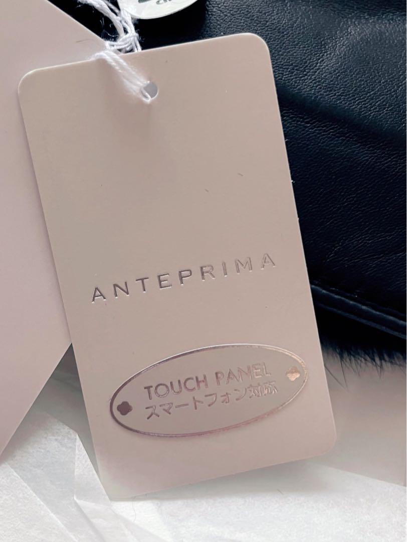 アンテプリマ 手袋 レザー ファー スマホ対応 新品 ブラック M 黒 未使用