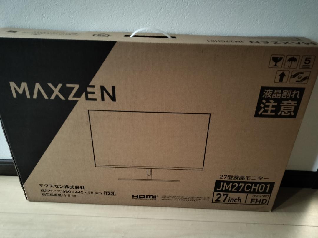 【新品】MAXZEN 27型 液晶モニターJM27CH01 FHD IPSパネル