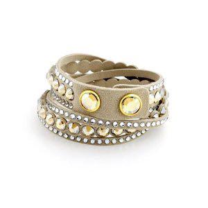 お得最新作 SWAROVSKI ブレスレット♡ダブルラップ nuQm9-m82352145153 スワロフスキー♡クリスタル 得価お得