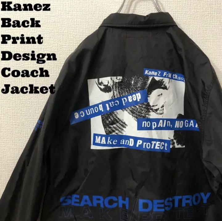 日本取扱店 希少レア良品 良デザイン Kanez ケインズ バックプリント コーチジャケット 日本取扱店 希少レア良品 良デザイン Kanez ケインズ バックプリント コーチジャケット