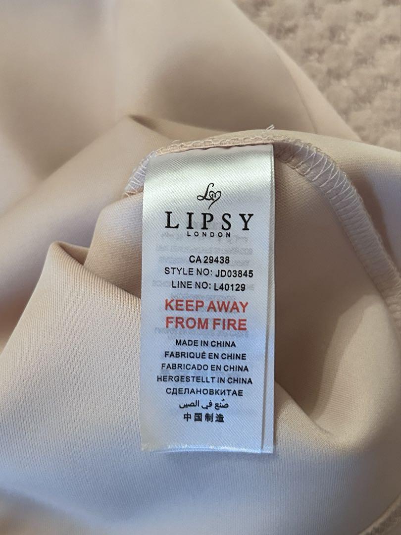 Lipsy ドレス　ワンピース　長袖　黒　ベージュ
