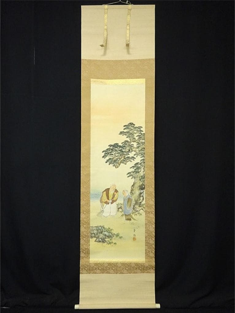 掛軸 碇南嶺『高砂図』絹本 共箱付 掛け軸 a052617 | inmarco.ae