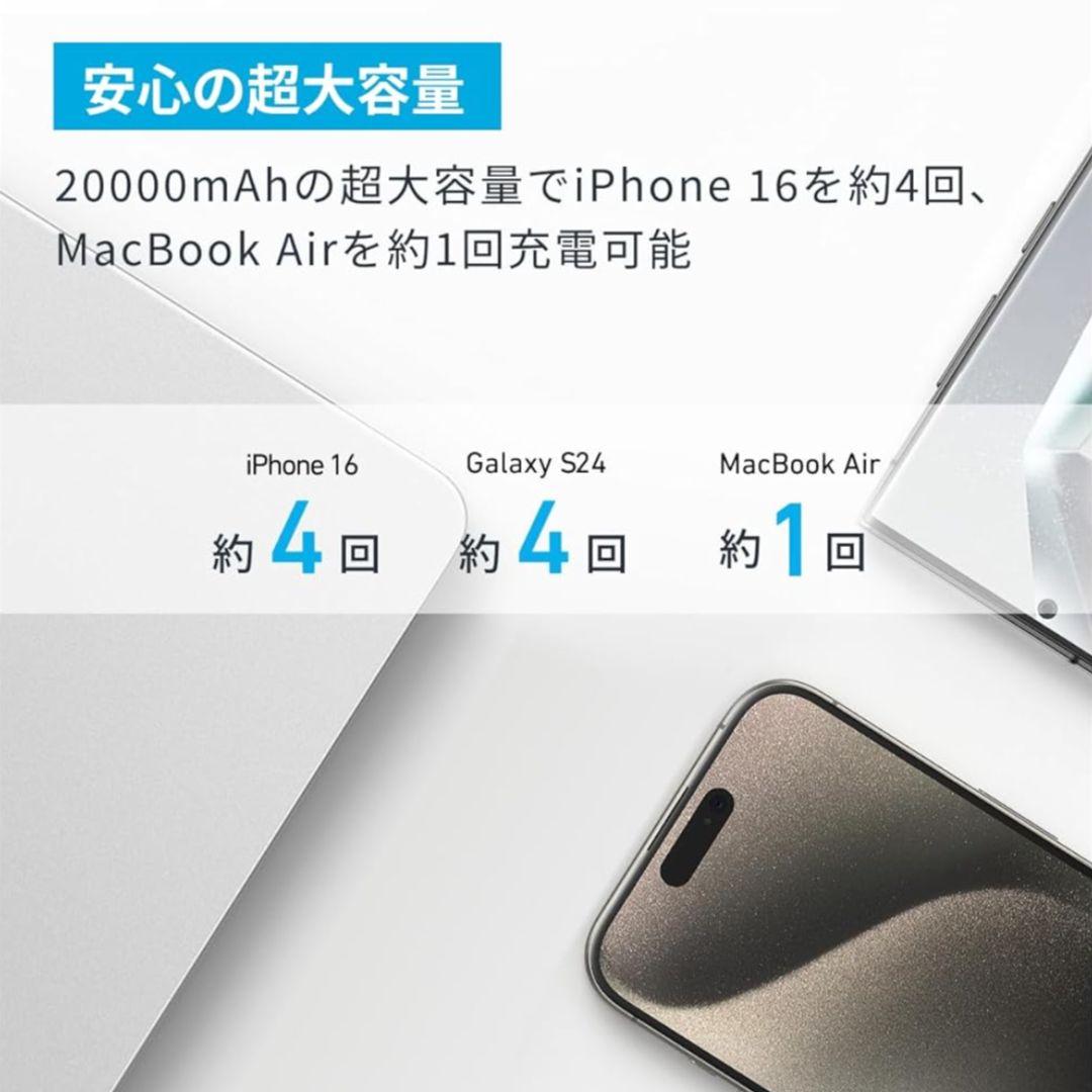 未開封Anker Power Bank 20000mAh87Wモバイルバッテリー