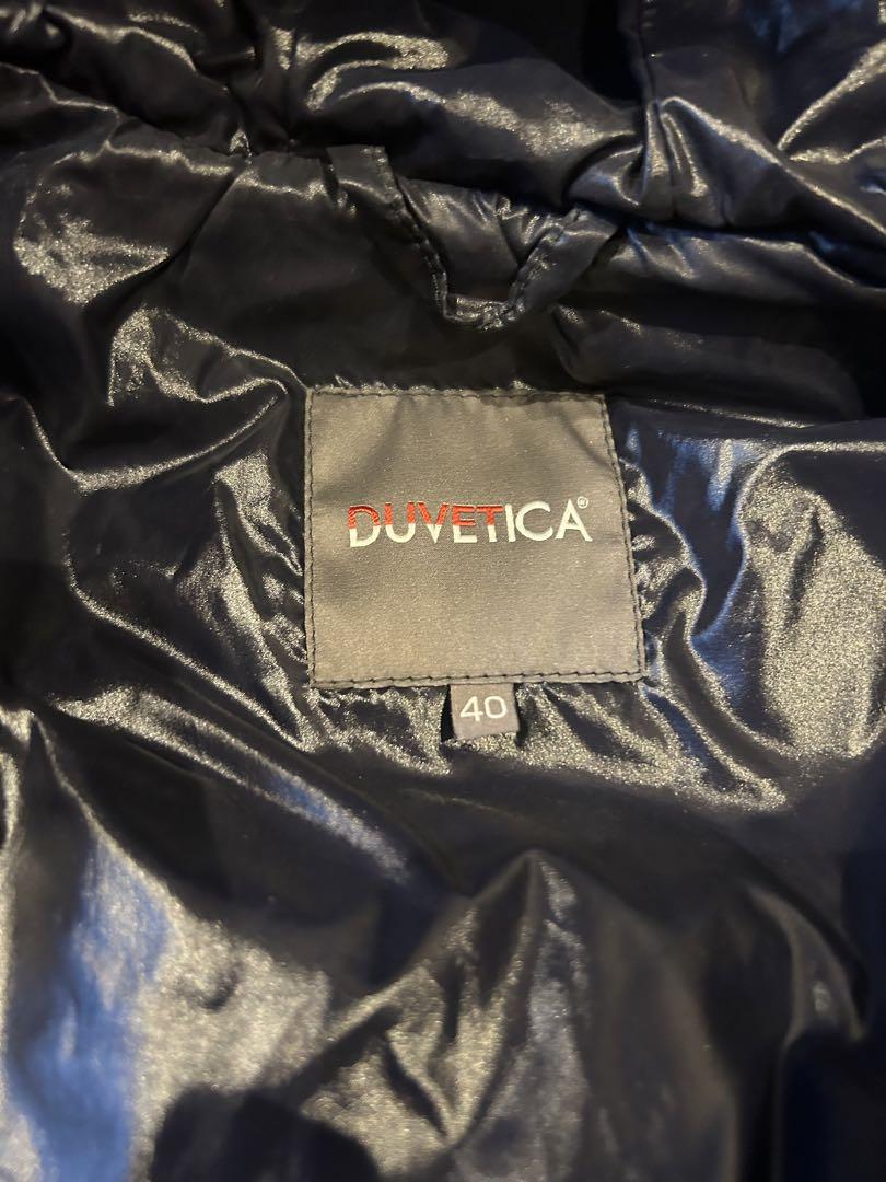 ベージュ ダウンジャケット フード付き ロング丈　DUVETICA