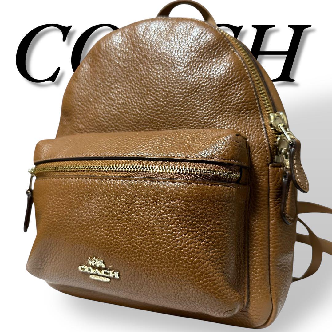 美品　COACH 127 ミニリュック チャーリー レザー グリーン 7,565円