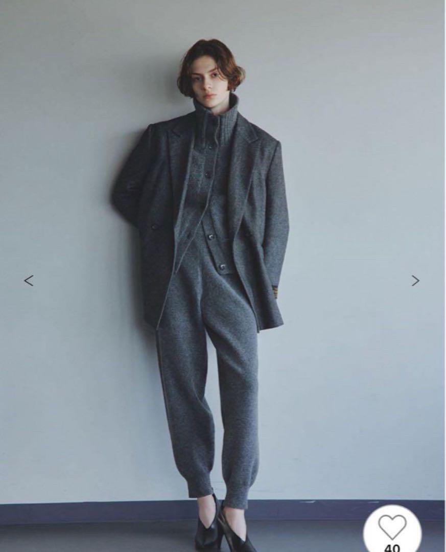 MIESROHE サステナリサイクルウールニットパンツ