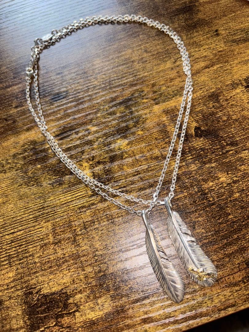 アリゾナフリーダム　フェザー イーグル ネックレス シルバー925 K18
