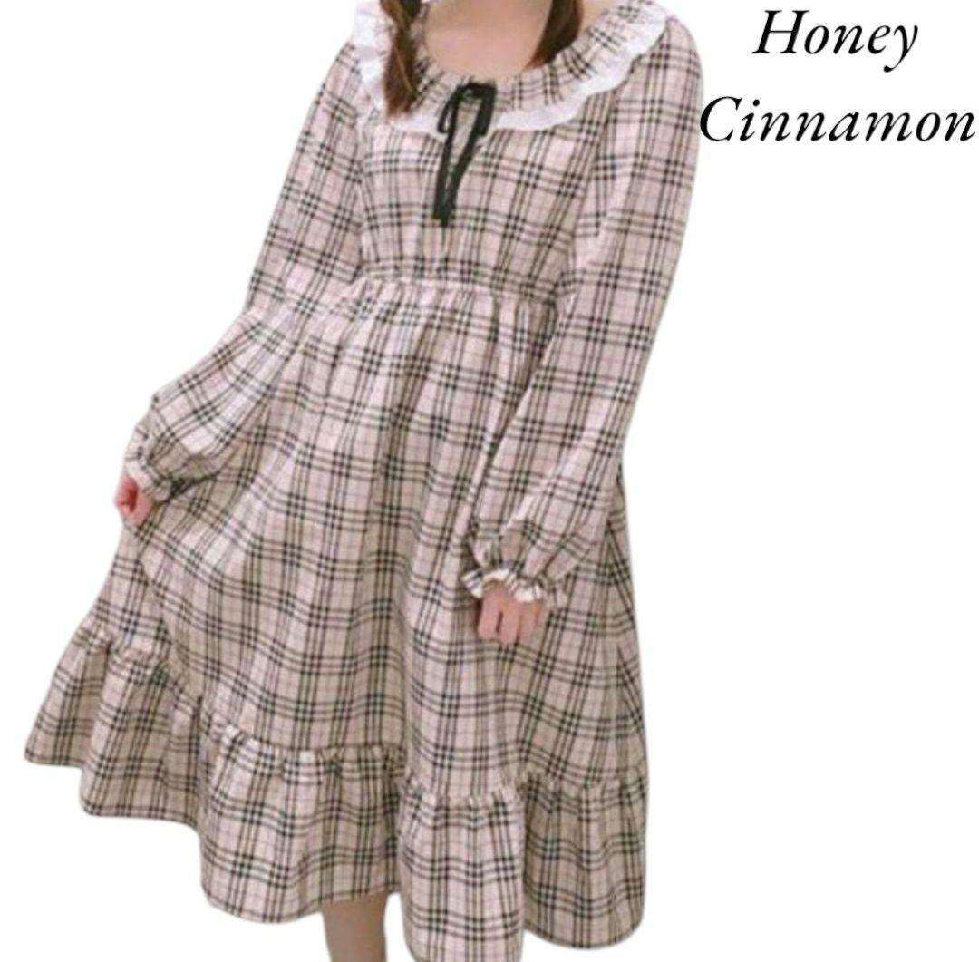 Honey Cinnamon ハニーシナモン チェック柄 ワンピース ロング