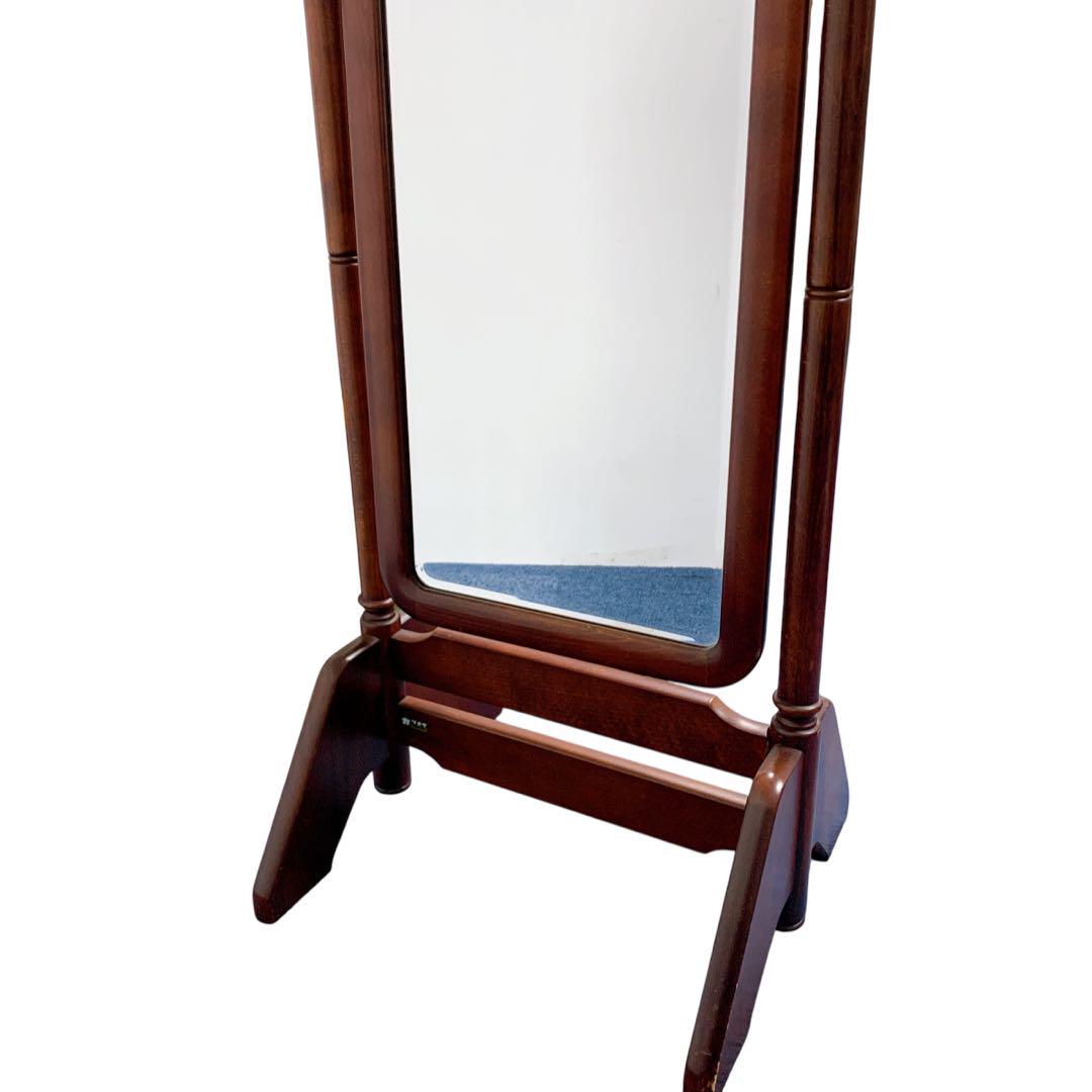 美品】karimoku カリモク スタンドミラー 150cm ダークブラウン
