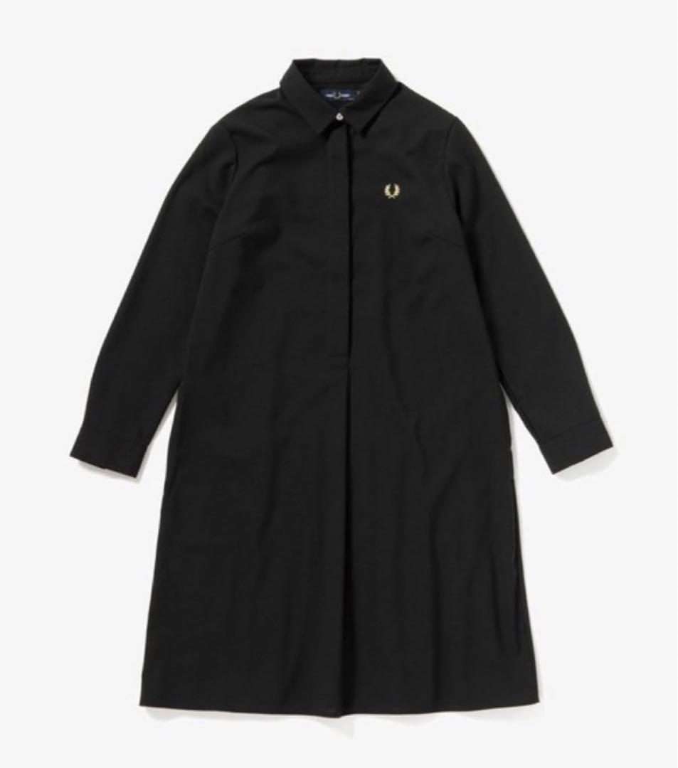 フレッドペリー シャツワンピースPLEATED BACK SHIRT DRESS