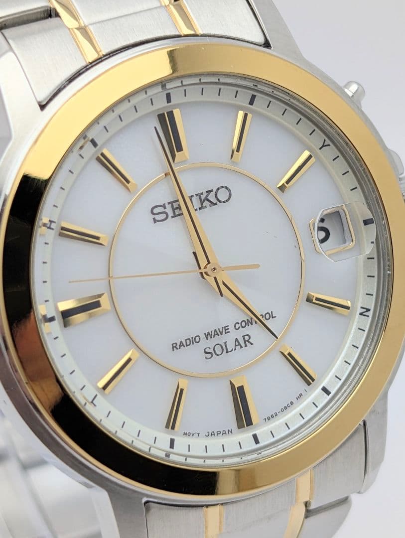 【未使用】SEIKO セイコー ソーラー電波 腕時計 7B52-0AN0 稼働品 【未使用】SEIKO セイコー ソーラー電波 腕時計 7B52-0AN0 稼働品