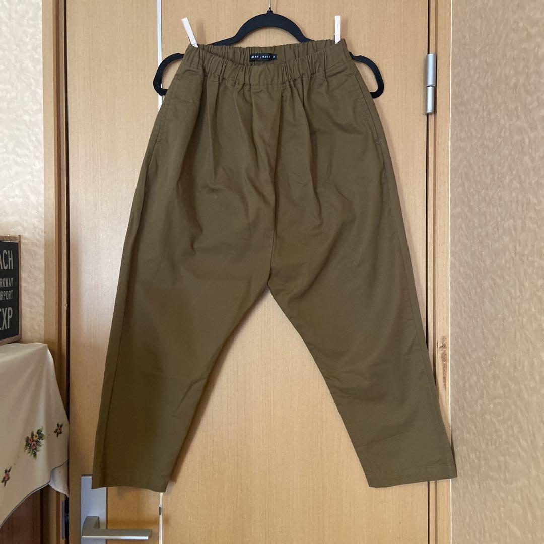 【TRAVAIL MANUEL】コットン コンパクト チノ サドル パンツ S