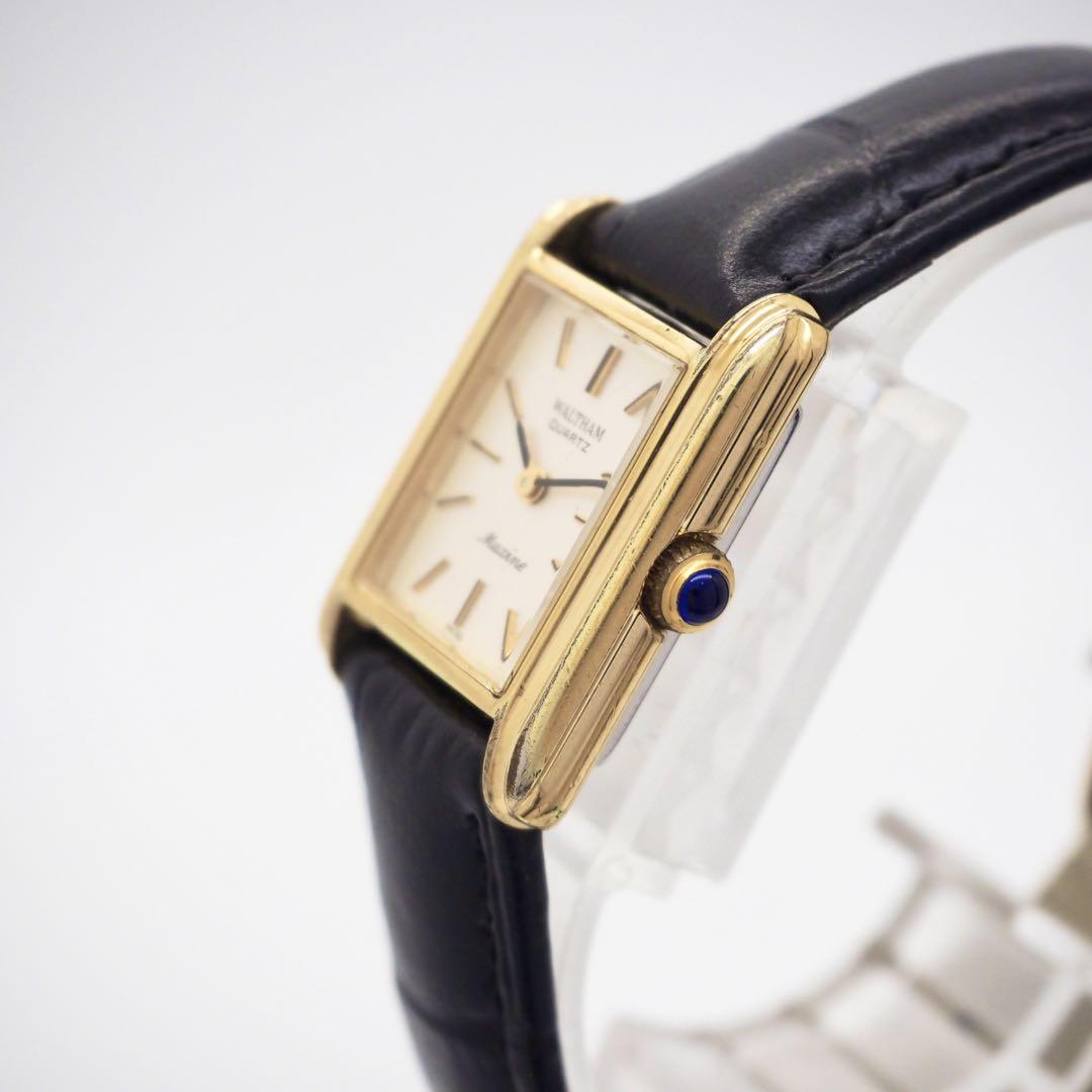 406 Waltham 時計　新品ベルト レディース　スクエア　ゴールド