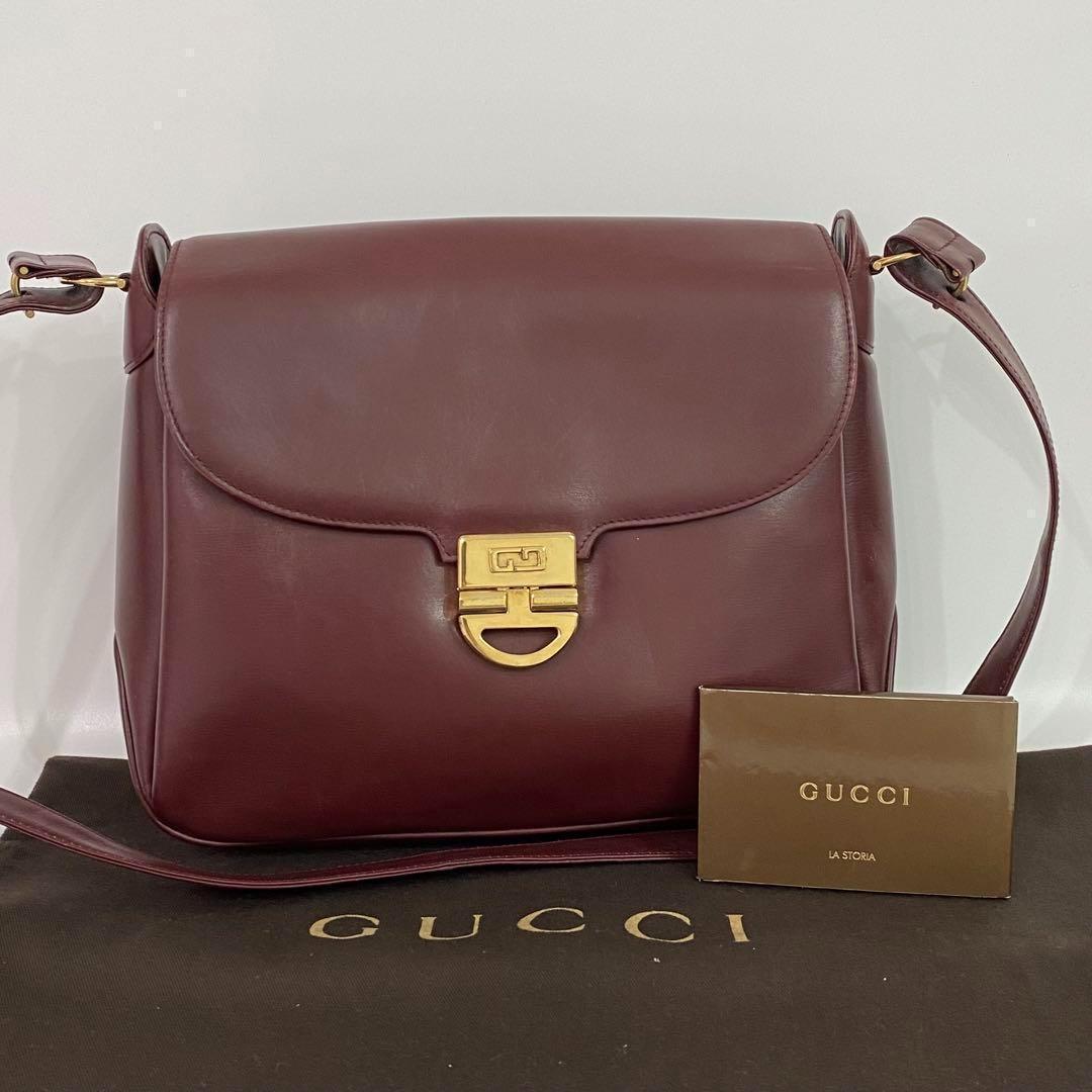 GUCCI グッチ ショルダーバッグ GG ゴールド金具 ヴィンテージ