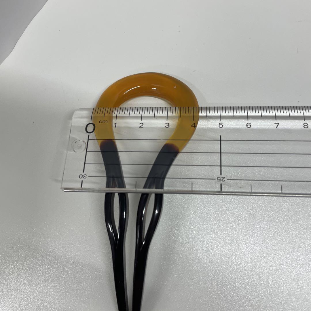 扇型かんざし簪鼈甲べっ甲 2個セット