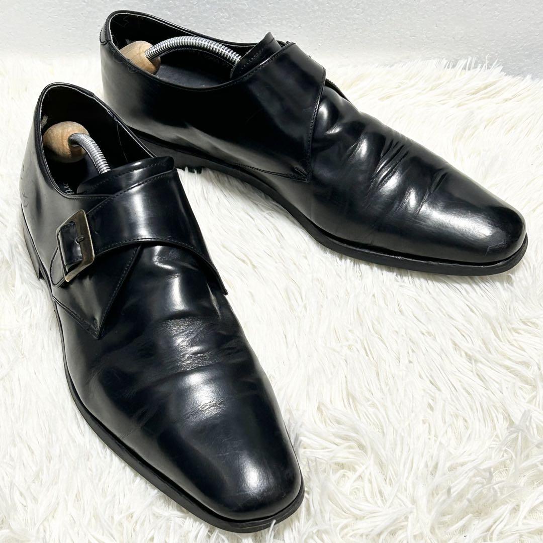✨良品✨REGALリーガル シングルモンク 本革靴 レザー ブラック27㎝