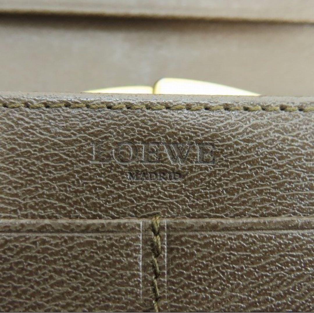 大学生 割引 ロエベ 美品】LOEWE レザー がま口 アナグラム アマソナ 長財布 小物