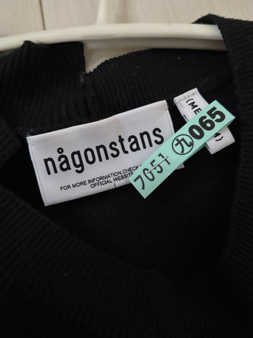 nagonstans ナゴンスタンス ニットベスト 黒 レディース