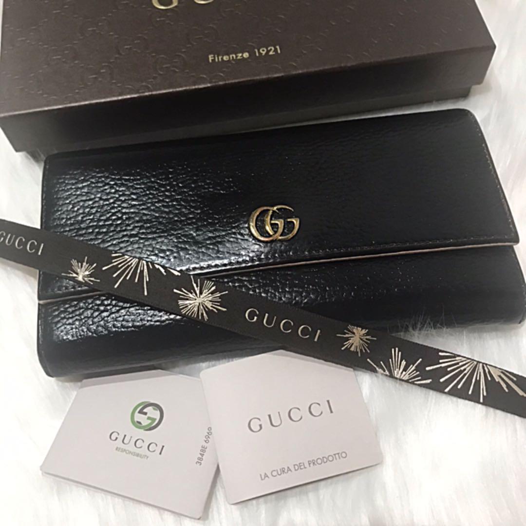 \u003c美品\u003eGUCCI グッチ マーモント 二つ折り 長財布 \u003c美品\u003eGUCCI グッチ マーモント 二つ折り 長財布