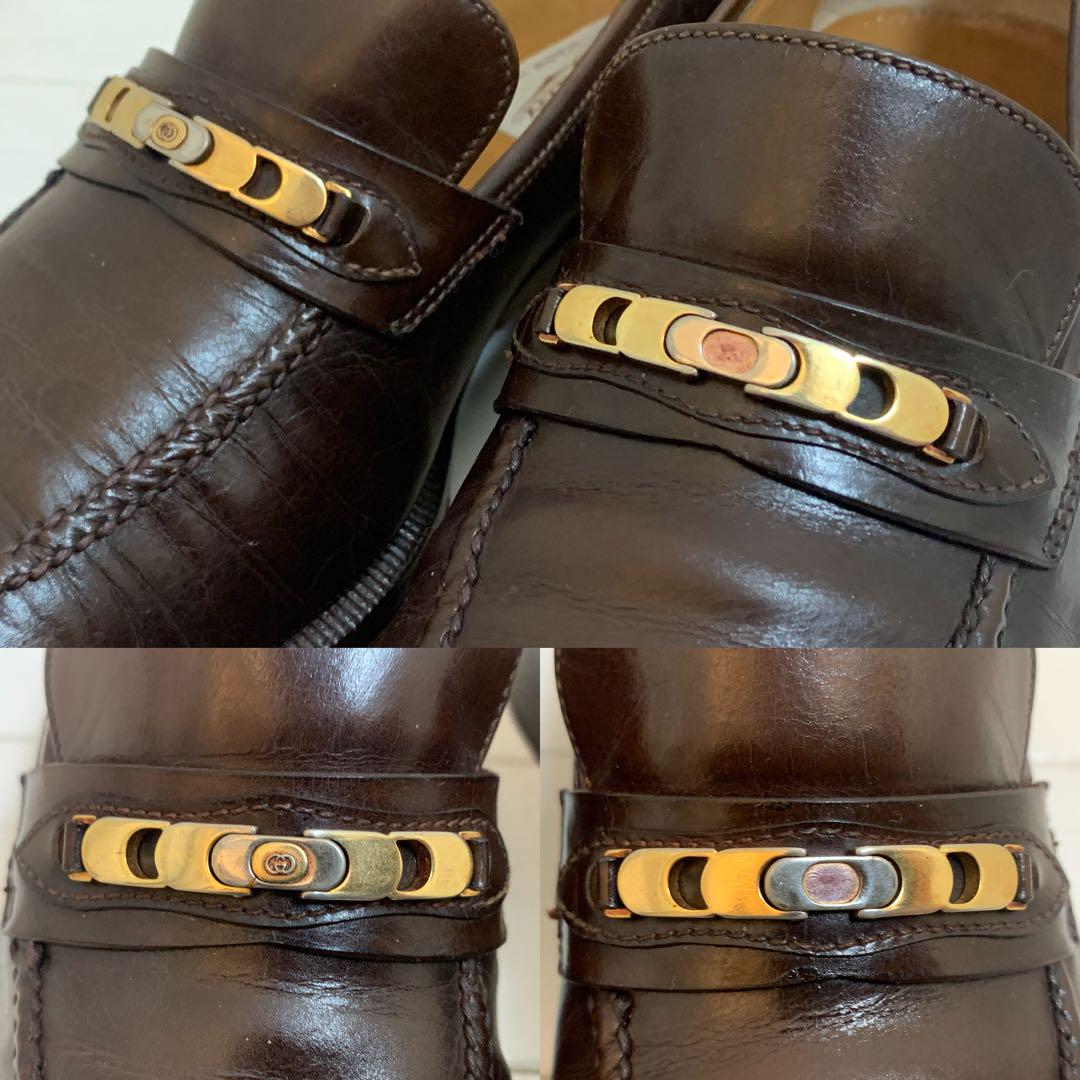 OLD GUCCI オールドグッチ 70s ITALY製 レザーローファー 39