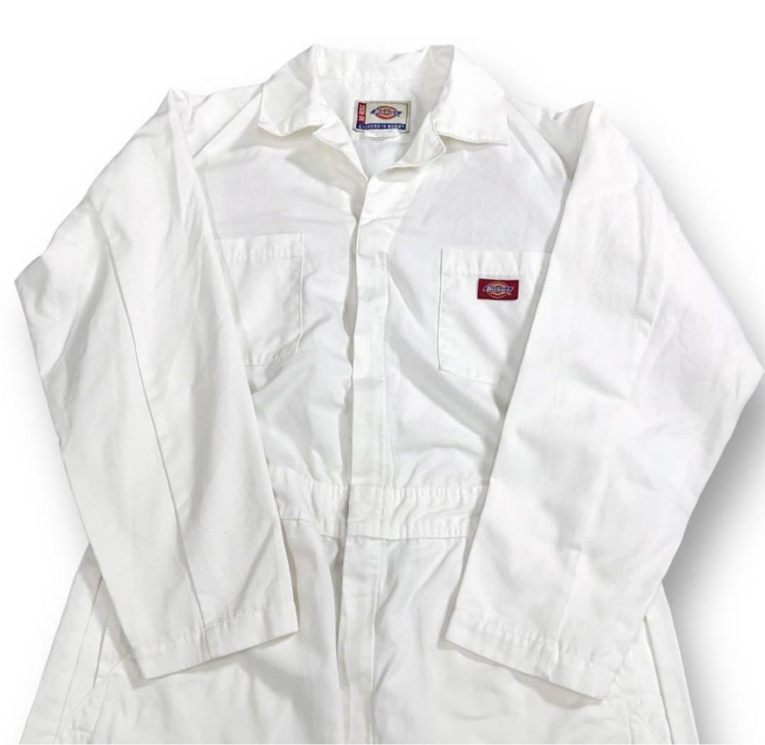 Dickies　ディッキーズ　つなぎ 古着 山田レン　ホワイト　M
