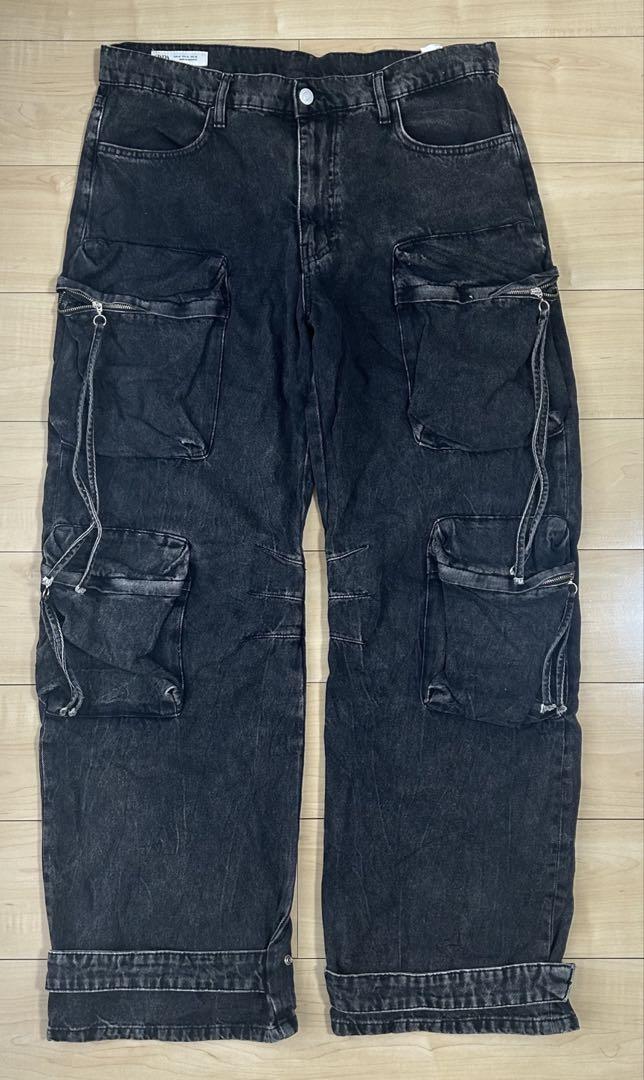 ZARA ユーティリティポケットカーゴデニム XL - メルカリ