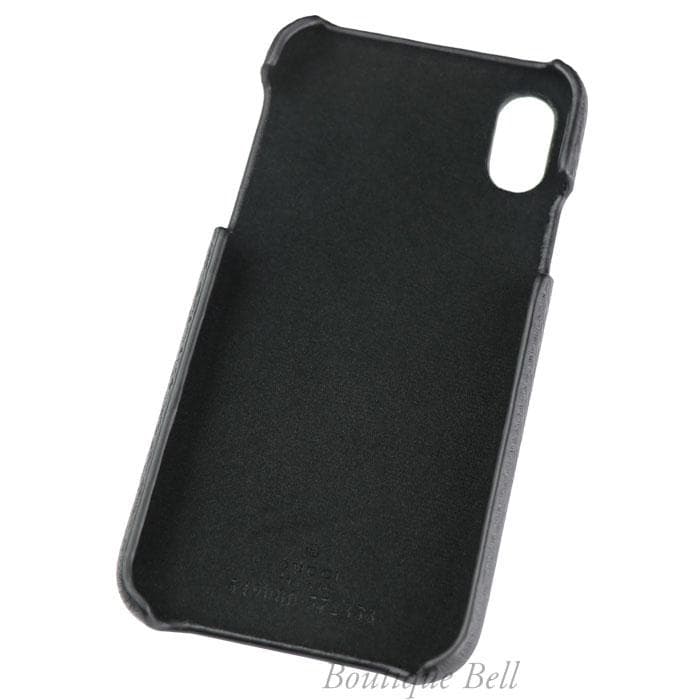 【グッチ】レザー ヴィンテージロゴ iPhoneX iPhoneXSケース 黒 グッチ】レザー ヴィンテージロゴ iPhoneX iPhoneXSケース 黒