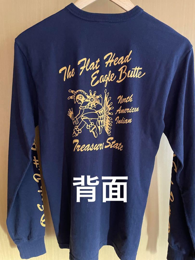 メンズ ロングスリーブTシャツ フラットヘッド38紺 メディスンホイール