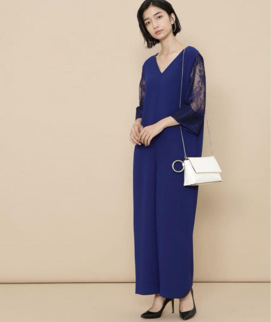 極美品＊ADAM ET ROPE' レース　スリーブ　ロンパース　アダムエロペ