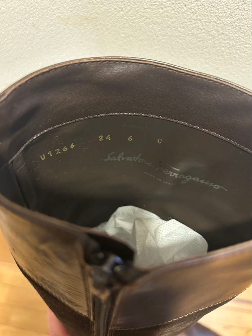 情報が満載。 Salvatore Ferragamo ロングブーツ ダークブラウン24cm Salvatore Ferragamo