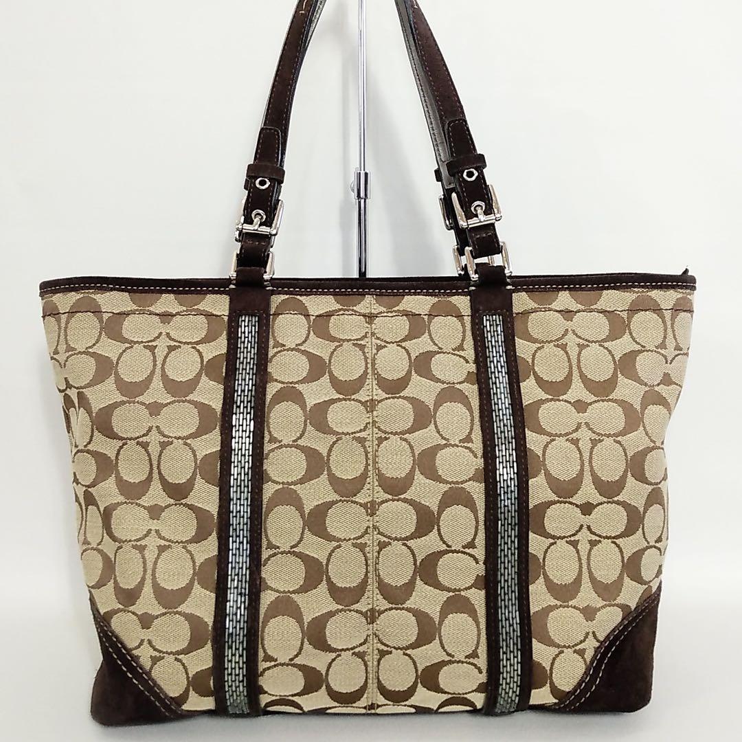 コーチ COACH トートバッグ PVC A4 ブラウン 4455 シグネチャー
