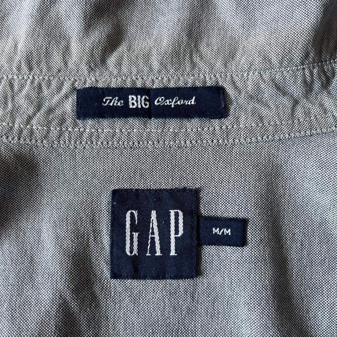 2000年製 OLD GAP オックスフォードBDシャツ 灰 L A488 無地L Gap WWW_HOMU-JOURNEY_COM