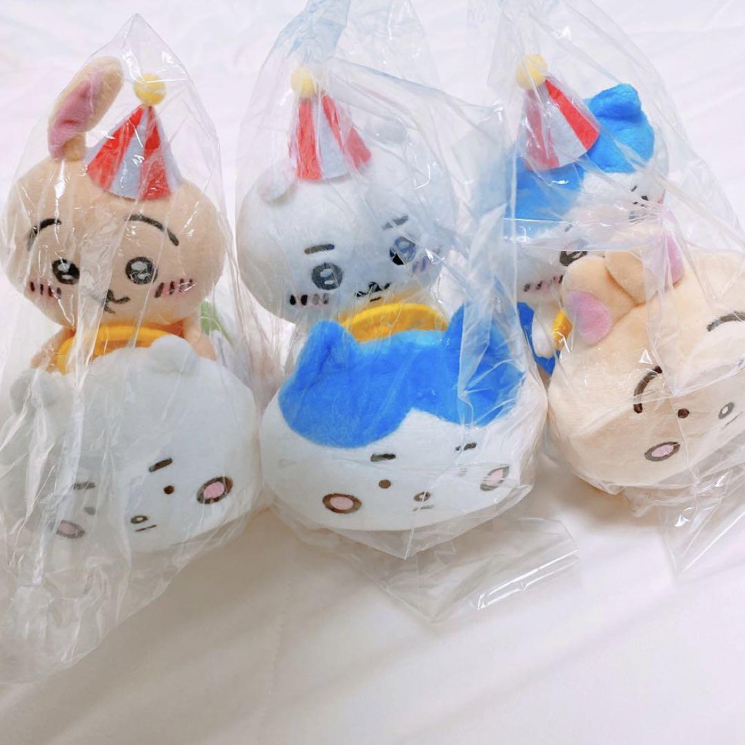 超特価】 ちいかわ ちいかわらんど ぴーぽぽぬいぐるみ 3種セット