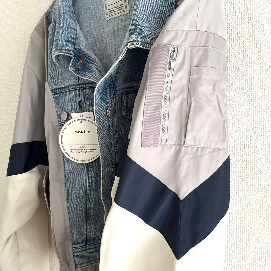 ❤︎新品❤︎MoNiLEデニム×MA-1Gジャンブルゾン ❤︎新品❤︎MoNiLEデニム×MA-1Gジャンブルゾン