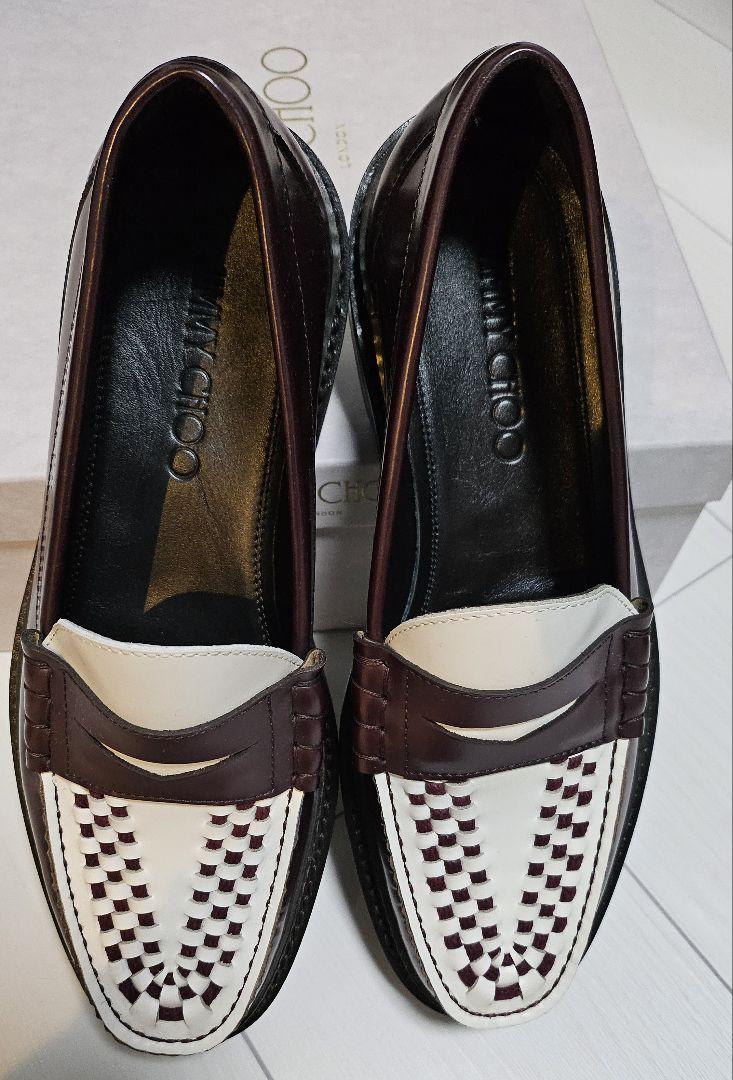 JIMMY CHOO チェック柄 ローファー