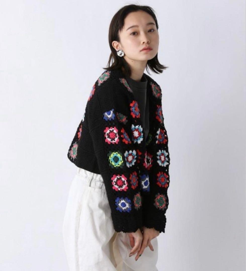 JEANASIS ハンドクロシェショートカーディガン SIZE JEANASIS