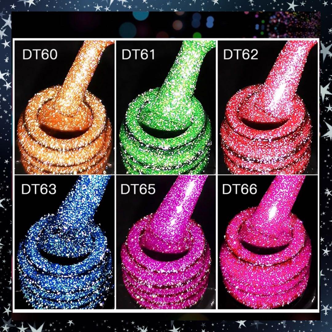 【8pcs】ネオンカラーフラッシュジェル ネイル セット＊DT59-DT66