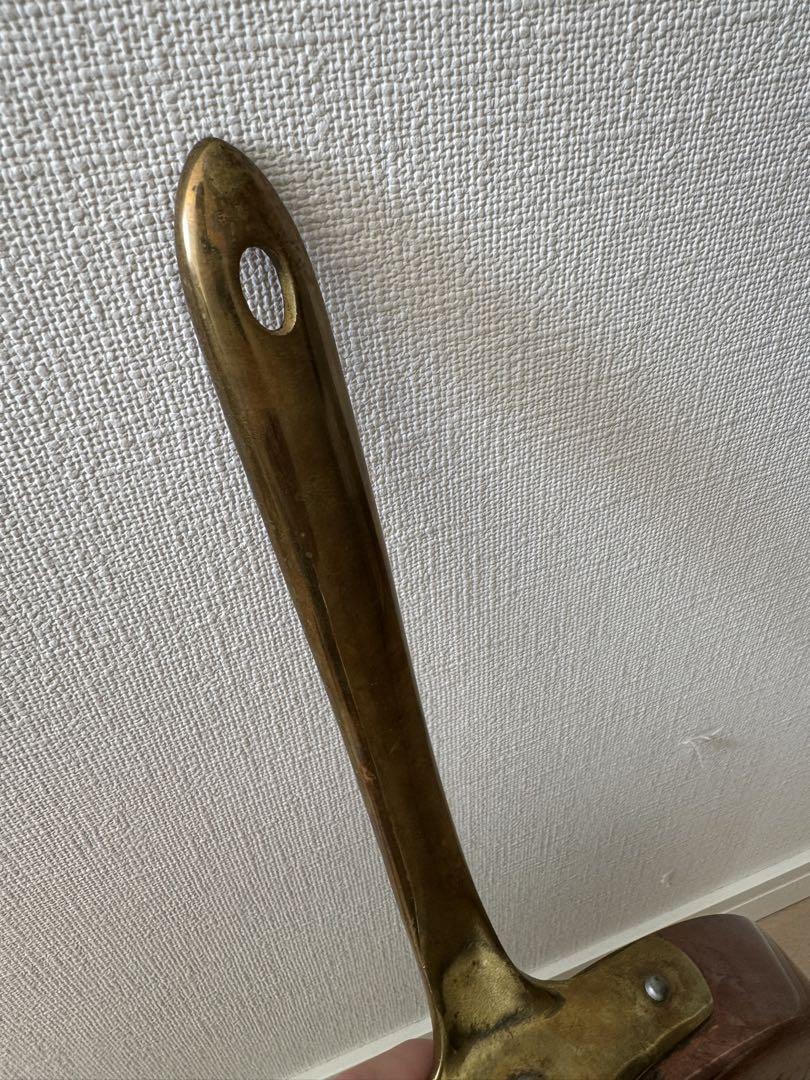 銅製フライパン 約26cm 真鍮ハンドル