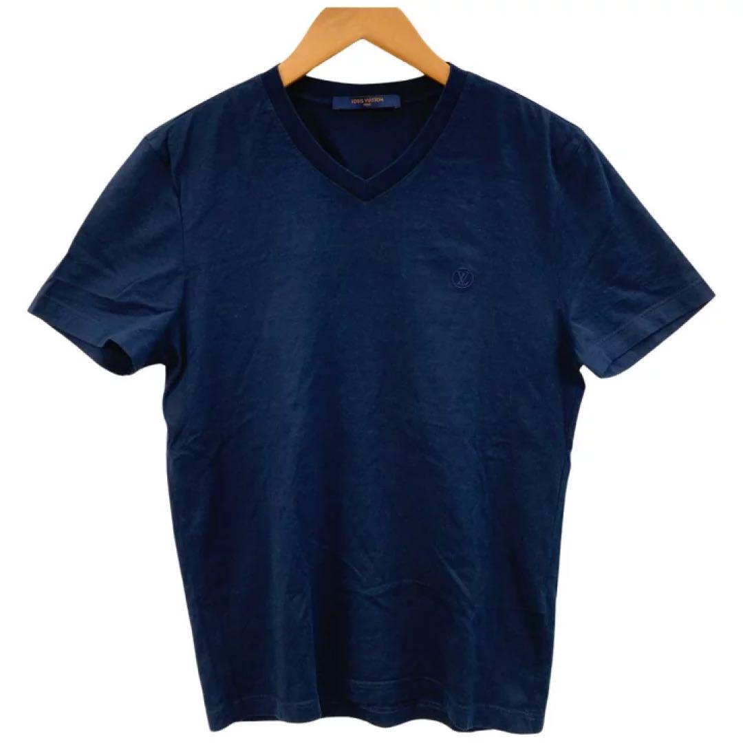 Louis Vuitton ネイビー Vネック Tシャツ トップス