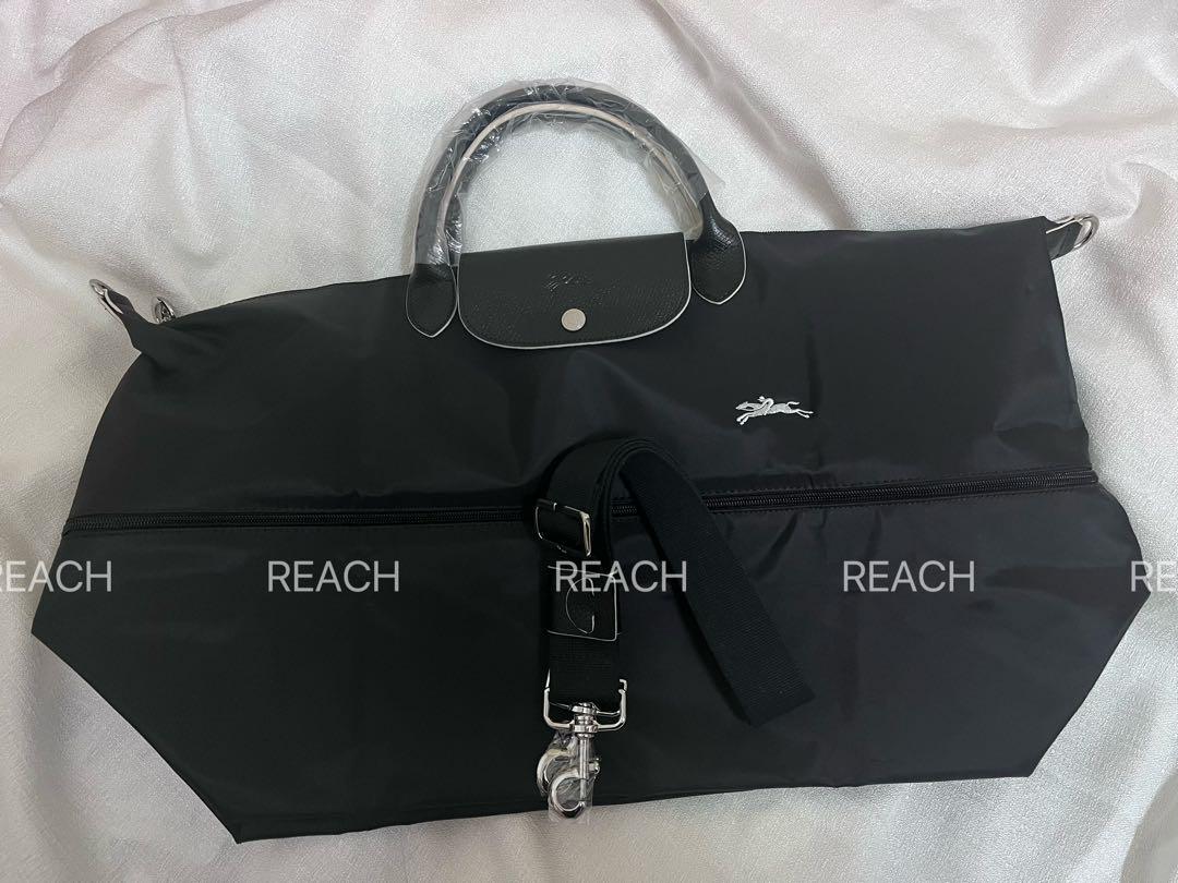 LONGCHAMP 拡張可能 大容量 トラベルバッグ ブラック 黑