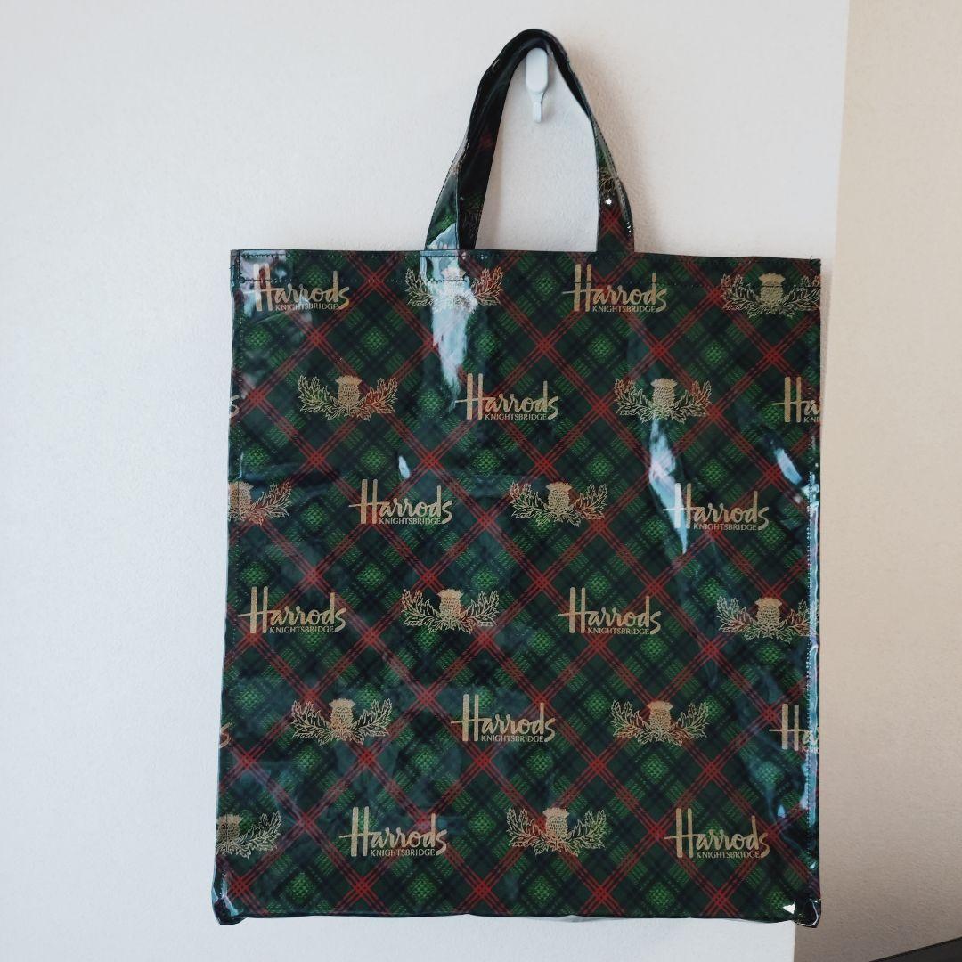 非売品！Harrods トートバッググリーン　Lサイズ Amazon | （ハロッズ) Harrods PVC トートバッグ Harrods