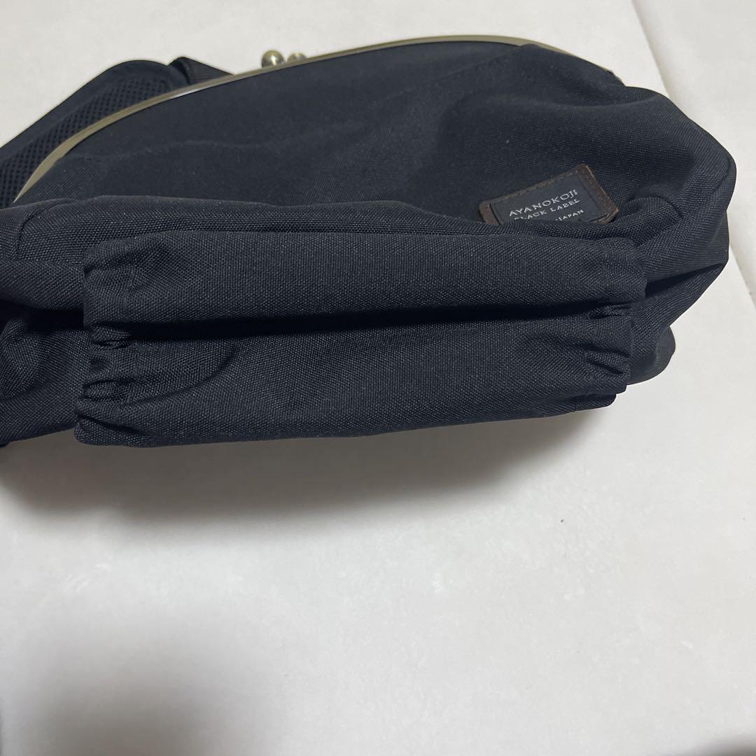 AYANOKOJI がま口ポシェット型ボディーバック　黒　バック