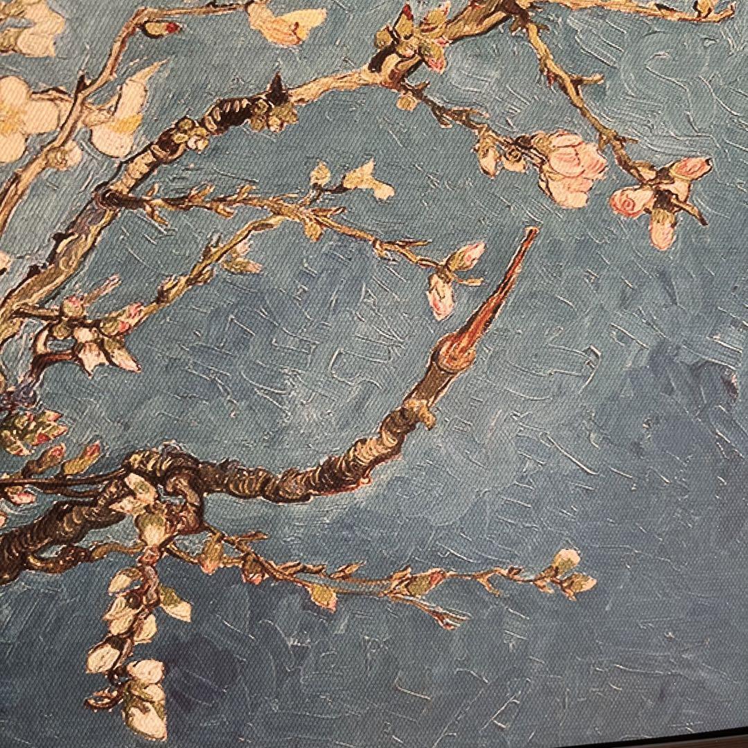 プリントアート ゴッホ 花咲くアーモンドの枝 額縁アクリル版付き 絵画