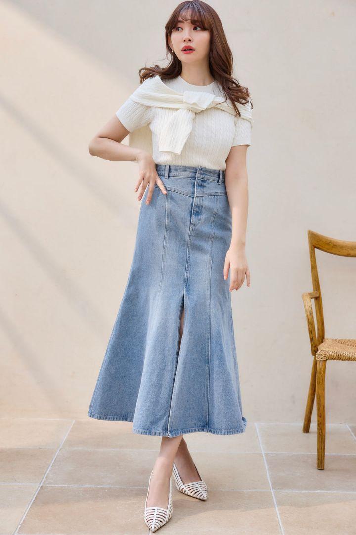 新品未使用タグ付き　Mermaid Slit Denim Skirt　値下げ不可