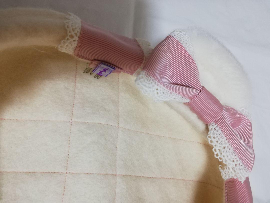 Doll's Bear ベレー　アイボリー×ピンク　くま耳