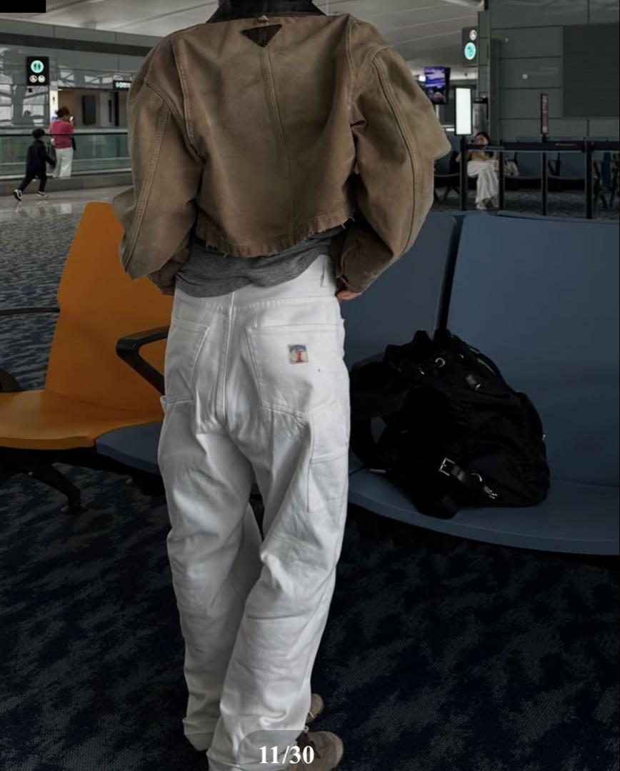 ok.soon×piccadilly cotton white painter pants |