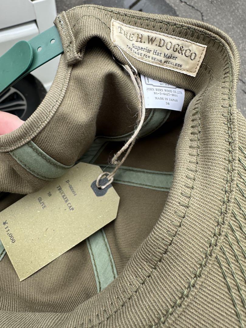 HW dog &co ドッグ　トラッカーキャップ　オリーブ　新品　サイズ