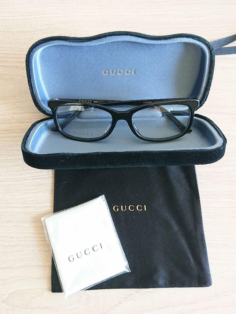 GUCCI 黒縁メガネ アジアンフィット 黒