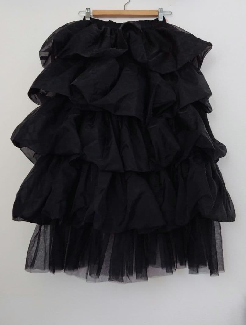 ヘリンドットサイ メニーギャザー シアー スカート 黒※新品※ ヘリンドットサイ メニーギャザー シアー スカート 黒※新品※